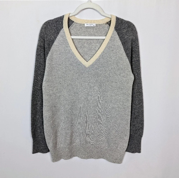Equipment Femme sz.XS Cashmere Sweater Asher Metallic Sparkle Colorblock Tritone - Picture 1 of 11